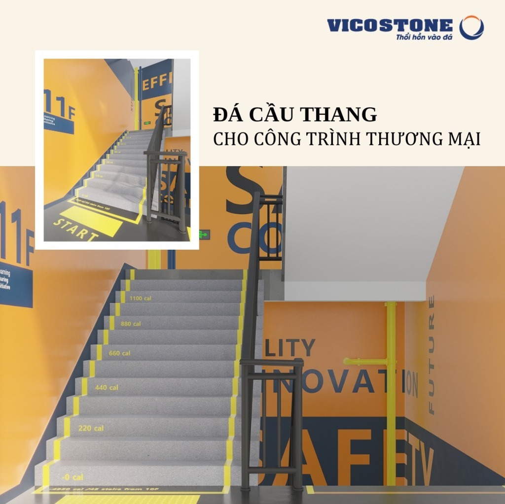 đá cầu thang Vicostone ninh bình